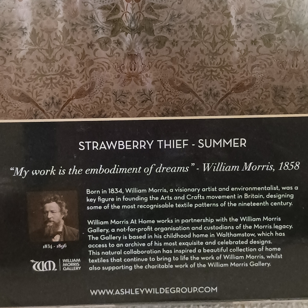 Strawberry Thief Queen Duvet Set Floral Design William Morris - Picture 10 of 16